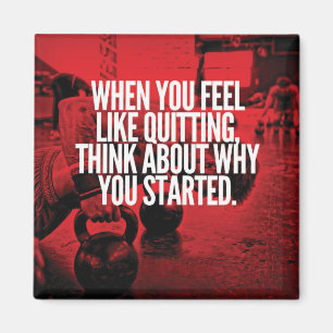Beendigen Sie nicht - den motivierend Workout Magnet