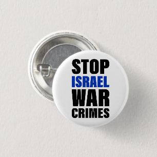 Beendigung der Kriegsverbrechen in Israel   Freie  Button