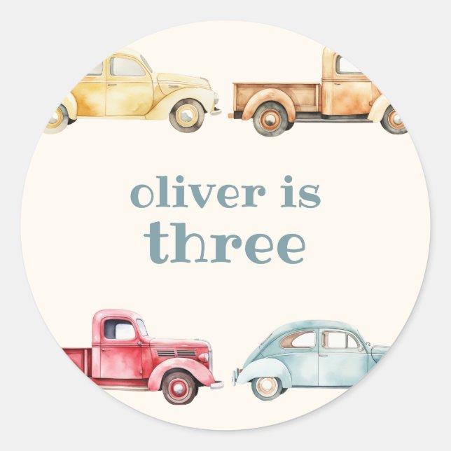 Beep Beep Beep Birthday Sticker (Vorderseite)