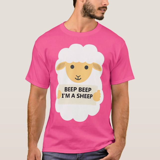 Beep Beep I bin ein Schafe T-Shirt (Vorderseite)