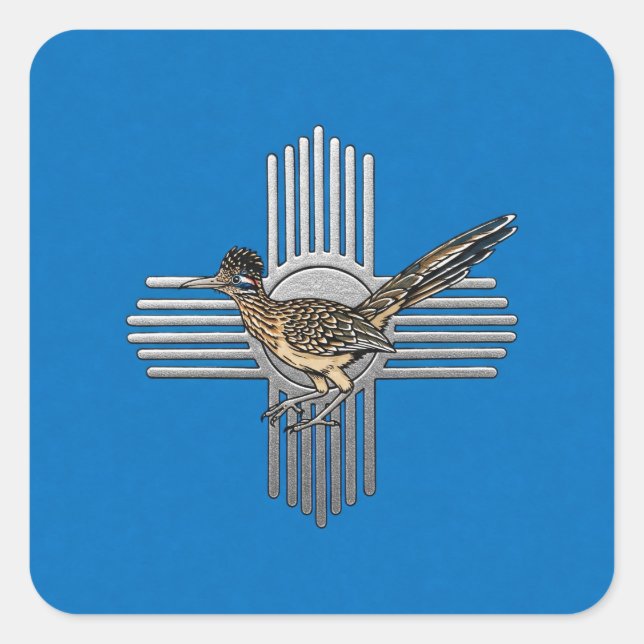 Beep Beep Quadratischer Aufkleber (Vorderseite)