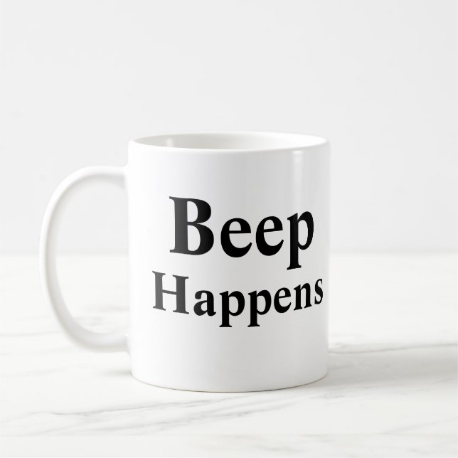 Beep Happens Kaffeetasse (Links)