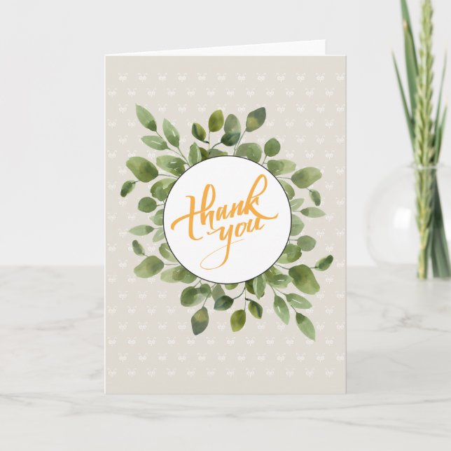 Beeple Thank You Floral card Karte (Vorderseite)