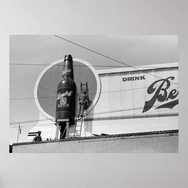 Beer Advertising Billboard, 1940 Poster (Vorne)