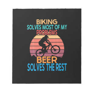 Beer And Biking Birthday Notizblock