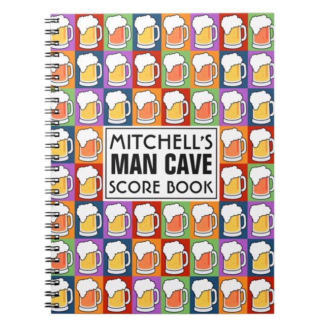 BEER Bar Pop Art carnet texte personnalisé (Devant)