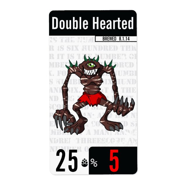 beer-beast.com - Bieretikett - Schwarz (Vorne)