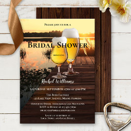 Beer Bridal Dusche mit Aussicht auf den See Einlad Einladung