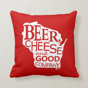 Beer Cheese & Good Company verrückte Du Designs W Kissen