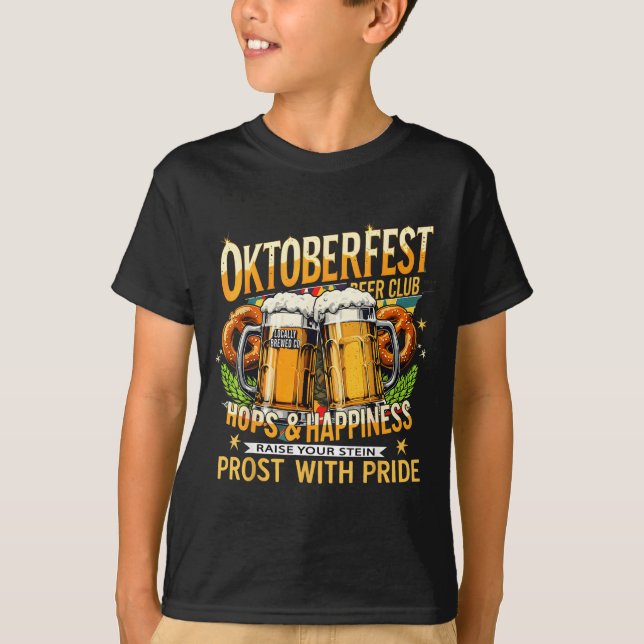 Beer Club Prost With Pride Gift Drinking Team  T-Shirt (Vorderseite)