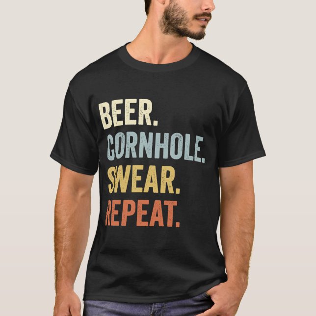 Beer Cornhole Sweat Répéter Funny Cornhole Papa Co (Devant)
