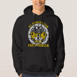 Beer Dart Mein Drink Team hat ein Dart Problem Bee Hoodie