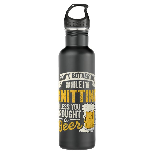 Beer Dont Bother Me während ich trinke Bier Lover  Edelstahlflasche (Vorderseite)