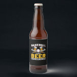 Beer Drinker Baseball Beer Humor Birthday Bierflaschenetikett<br><div class="desc">Beer Drinker Baseball Beer Humor Birthday</div>