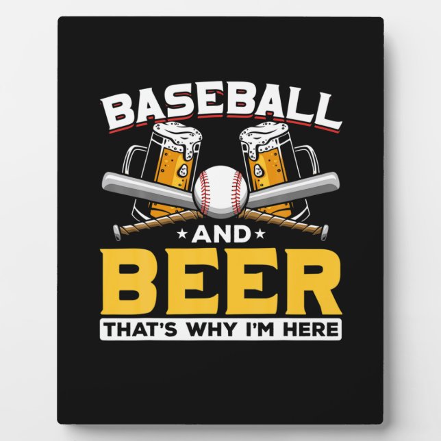 Beer Drinker Baseball Beer Humor Birthday Fotoplatte (Vorderseite)