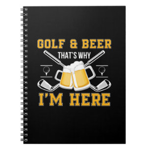 Beer Drinker Golf And Beer Birthday Notizblock