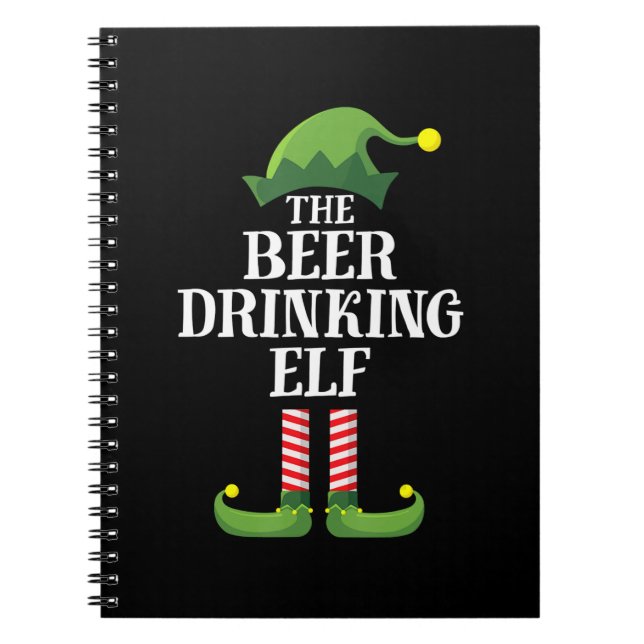 Beer Drinking Christmas Birthday Notizblock (Vorderseite)