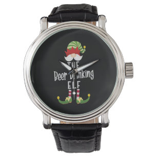 Beer Drinking Elf Group Christmas Birthday Armbanduhr