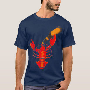 Beer Drinking Lobster Craft Beer Beachvacation T-Shirt