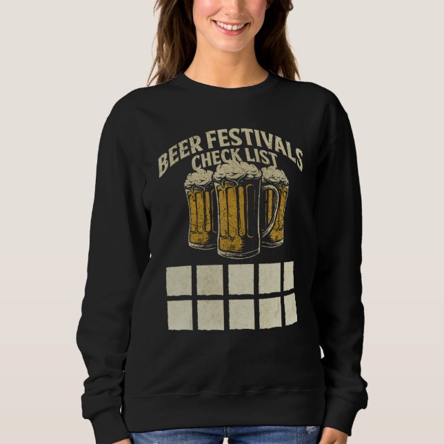 Beer Festival Pub  Enthusiast Drinking Party Check Sweatshirt (Vorderseite)