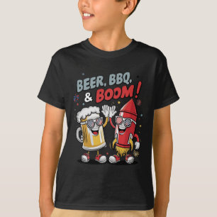 Beer Grillen Boom Funny Party T-Shirt