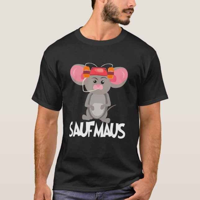 beer helmet mouse motif  beer drinker beer drinkin T-Shirt (Vorderseite)