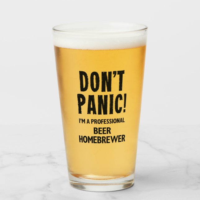 Beer Homebrewer Glas (Vorne (Gefüllt))