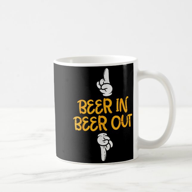 Beer In Out Funny Alcohol Drinking Team Squad Men  Kaffeetasse (Rechts)