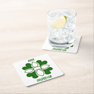 Beer Inspector St Patricks Celtic Cross und Cover Rechteckiger Pappuntersetzer