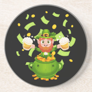 Beer Irish Leprechaun Saint Patrick's Day Getränkeuntersetzer