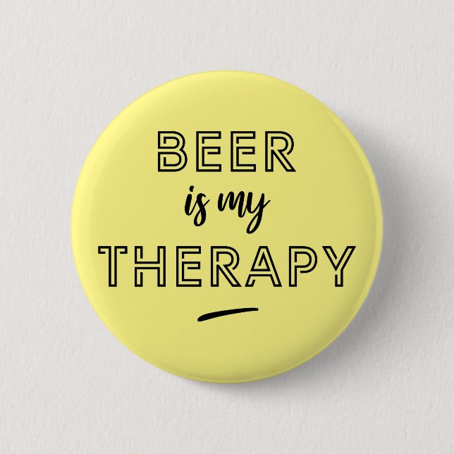 Beer is my therapy button (Vorderseite)