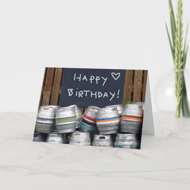 Beer kegs Carte d'anniversaire (Devant)