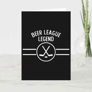 Beer League Legende Hockey Eis Inline Lustig Sport Karte