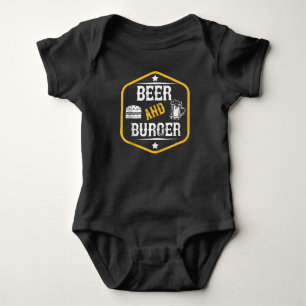 Beer Lover Bier und Burger Baby Strampler