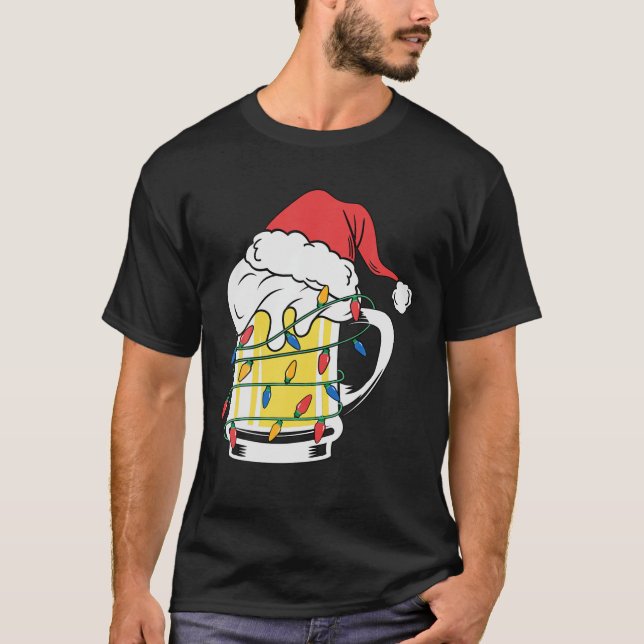 Beer Lover Familie Matching Christmas Group Erwach T-Shirt (Vorderseite)