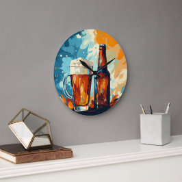 Beer Lover Große Wanduhr