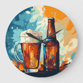 Beer Lover Große Wanduhr