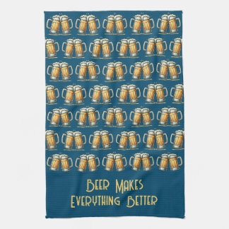 Beer Makes Everything Better Kitchen Towel Geschirrtuch