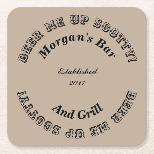 Beer mich, du bist schmuck! Square Novelty Unterse Rechteckiger Pappuntersetzer
