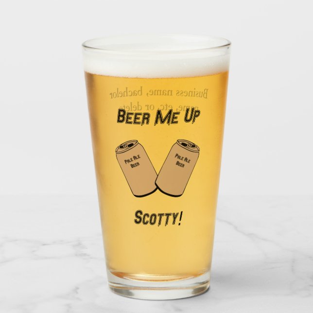 Beer mich, du bist schmuck! Wedding Trauzeuge Bar  Glas (Vorne (Gefüllt))