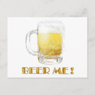 Beer mich! postkarte