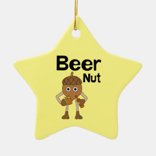 Beer Nut Text Keramik Ornament