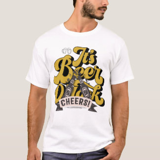 Beer O clock Typographie T-shirt homme