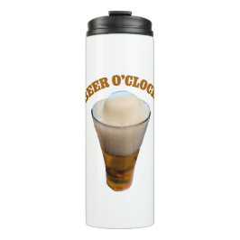 Beer O'Clock Funny Drinking Humor Thermosbecher