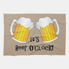 Beer O'Clock Funny Geburtstagsparty GRILLEN Handtu Küchentuch