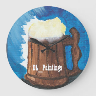 Beer O'clock! Große Wanduhr