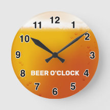 BEER O'CLOCK ROUND Wall Clock