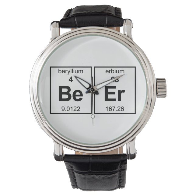 BeEr Periodic-Tabelle Armbanduhr (Vorderseite)