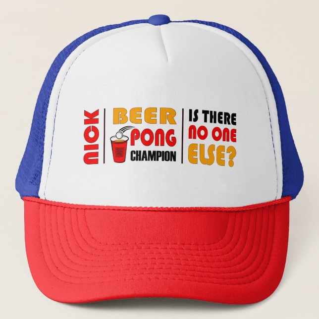 Beer Pong Champ Trucker Hat Truckerkappe (Vorderseite)
