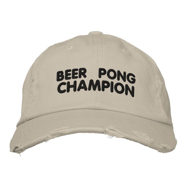 Beer Pong Champion Bestickte Kappe (Vorderseite)